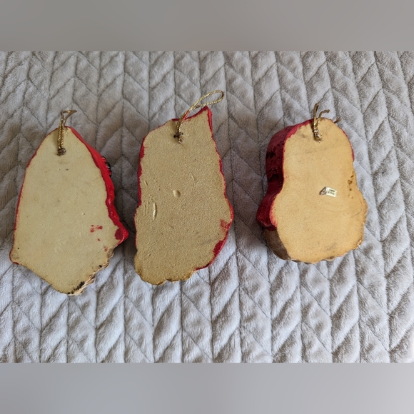 Vtg Old World Santa Face Head Christmas Ornament Woodland, Victorian, Foam Lot 3 - Picture 2 of 12